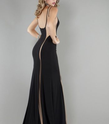 Czarno-cielista suknia balowa 762J