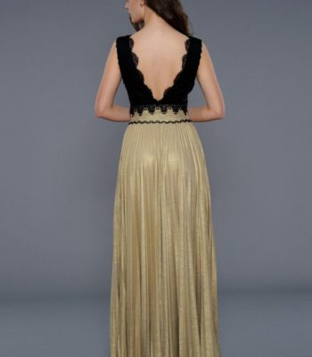 Czarno-złota suknia wieczorowa 32225