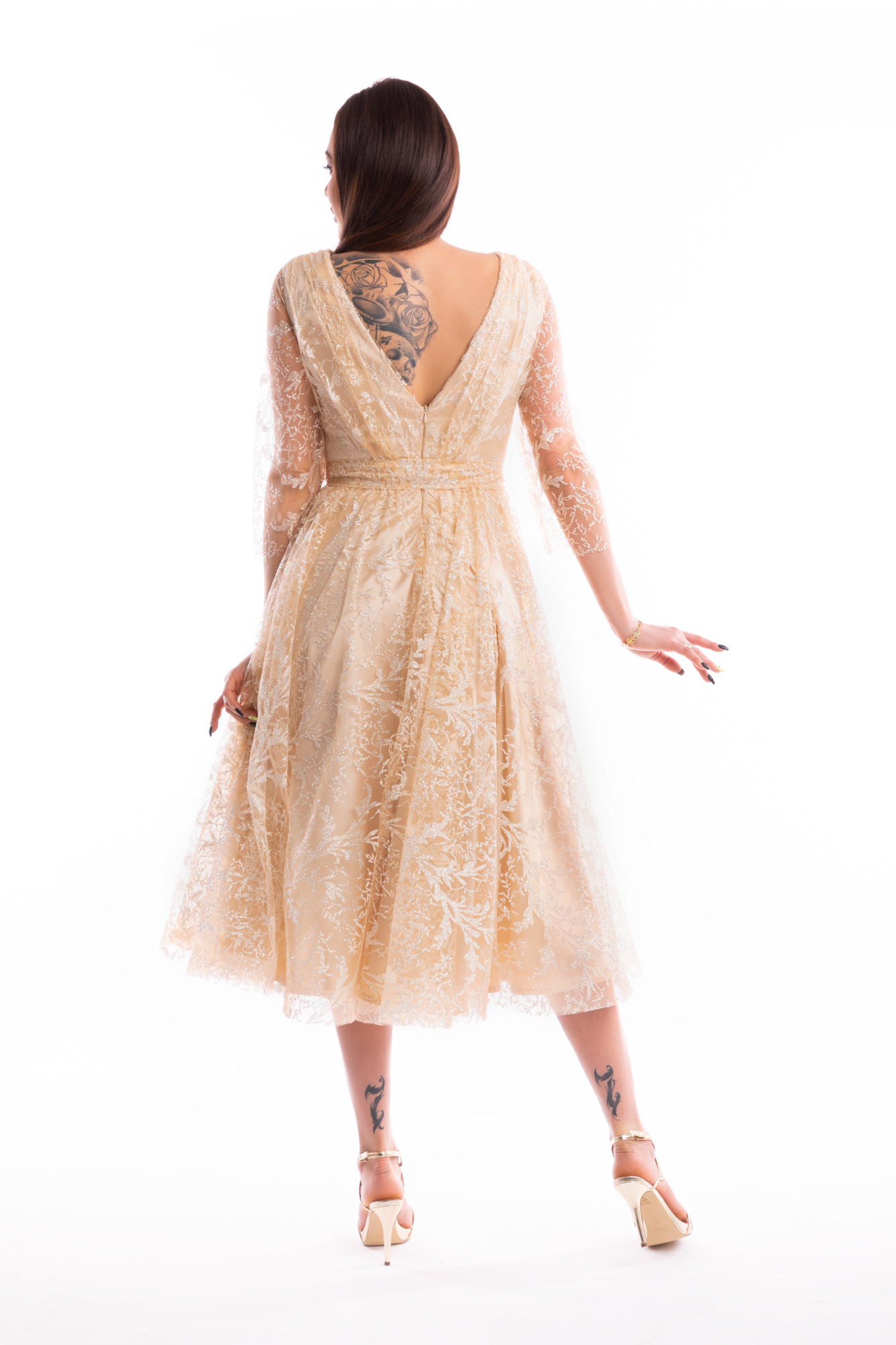 Koktajlowa sukienka o długości midi – JACKIE BIS - Suknie wieczorowe